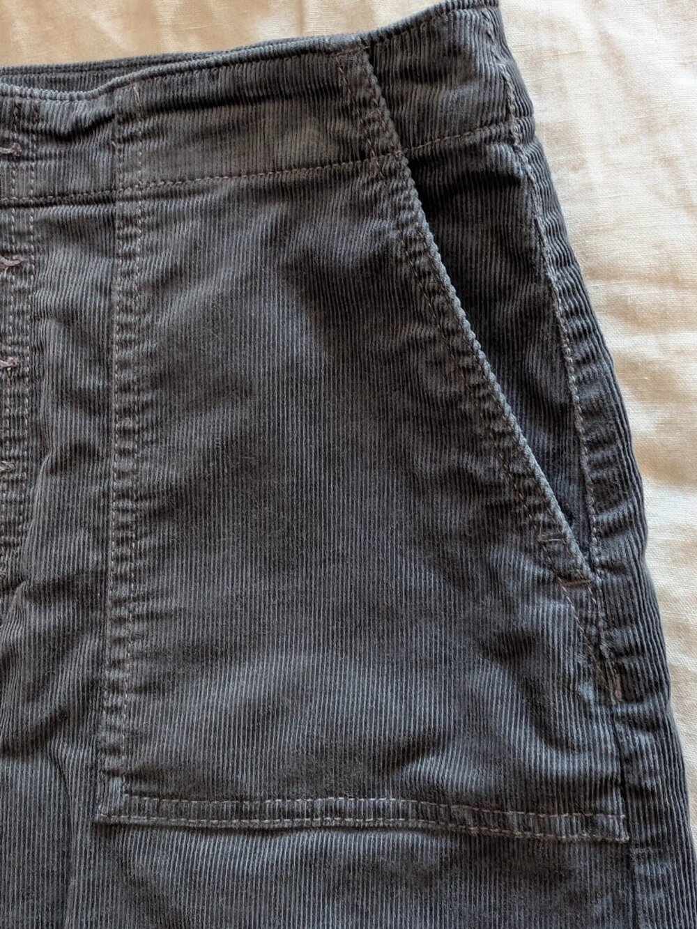 LOFT Corduroy Button Front Midi Pocket Skirt sz2 - Picture 7 of 14